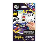 Bladez Toyz DC Batwheels Kit d'activités - Amusement créatif préscolaire avec autocollants et coloriage - Autocollants pour enfants avec mini cartes véhicules et stylos - Parfait pour les sacs de fête