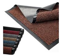 BLADO Paillasson en caoutchouc antidérapant lavable, léger et très absorbant - Tapis de sol de cuisine - Attrape la saleté - Grattoir à chaussures - 60 x 120 cm - Rouille