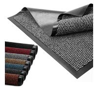 BLADO Paillasson en Caoutchouc antidérapant Lavable, léger et très Absorbant - Tapis de Sol de Cuisine - Attrape la saleté - Grattoir à Chaussures - 60 x 80 cm - Gris