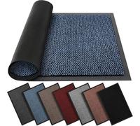 BLADO Paillasson lavable pour intérieur et extérieur Antidérapant et robuste Élégant et grand tapis en caoutchouc Attrape la poussière parfait pour l'extérieur et l'intérieur (bleu 60 cmx80 cm)