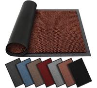 BLADO Paillasson lavable pour intérieur et extérieur, antidérapant, robuste, élégant et grand, en caoutchouc, parfait pour attraper la poussière (rouille, 60 cm x 80 cm)