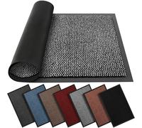 BLADO Paillasson Lavable pour intérieur et extérieur, antidérapant, Robuste, élégant et Grand, en Caoutchouc, Parfait pour l'extérieur et l'intérieur, Gris, 60 x 120 cm
