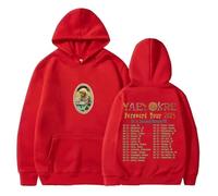 BLAENU Filles Sweat À Capuche Ya-elo-kre Tour Merch Chat Oreille Mode Manches Longues Kawaii Pullover À Capuche XXS-XXL-Red||m
