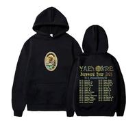 BLAENU Filles Sweat À Capuche Ya-elo-kre Tour Merch Chat Oreille Mode Manches Longues Kawaii Pullover À Capuche XXS-XXL-Black||x_l