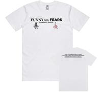 BLAENU Funny Little Fears Album T-Shirt Singer Dam-iano David Impression T-Shirts en Coton Cou Rond Doux Manches Courtes Vêtements De Rue pour Femmes Hommes XXS-4XL-White||x_l