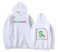 BLAENU James Hype Stereohype Tour Sweat À Capuche Unisexe Hip Hop Vintage Sweat À Manches Longues Hoodie Streetwear Vêtements pour Femmes Et Hommes XXS-4XL-White||4X_l