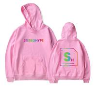 BLAENU James Hype Stereohype Tour Sweat À Capuche Unisexe Hip Hop Vintage Sweat À Manches Longues Hoodie Streetwear Vêtements pour Femmes Et Hommes XXS-4XL-Pink||3X_l