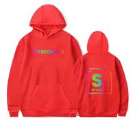 BLAENU James Hype Stereohype Tour Sweat À Capuche Unisexe Hip Hop Vintage Sweat À Manches Longues Hoodie Streetwear Vêtements pour Femmes Et Hommes XXS-4XL-Red||XX_l