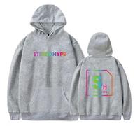 BLAENU James Hype Stereohype Tour Sweat À Capuche Unisexe Hip Hop Vintage Sweat À Manches Longues Hoodie Streetwear Vêtements pour Femmes Et Hommes XXS-4XL-Grey||XX_s