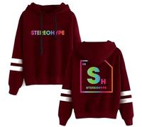 BLAENU James Hype Stereohype Tour Sweat À Capuche Unisexe sans Poche Sweatshirts Hauts Décontractés Hoodie Chaud Printemps Automne pour Femmes Et Hommes XXS-4XL-Red||XX_l