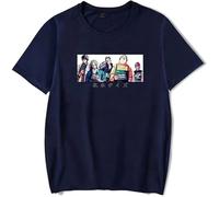 BLAENU Sakamoto Day Merch T-Shirt 2D Fashion & Anime Manches Courtes Top Unisexe Décontracté Hip Hop Retro Tshirt Funny Streetwear Vêtements Cosplay Hommes Et Aux Femmes XXS-4XL-Navy Blue||4X_l
