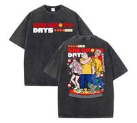 BLAENU Sakamoto Day Merch T-Shirt Unisexe Délavé Anime 2D Manches Courtes Décontractées Top Hip Hop Classique Tshirt D'été À Col Rond Streetwear Ample Vêtements Cosplay XXS-4XL-Style 7||4X_l