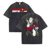BLAENU Sakamoto Day Merch T-Shirt Unisexe Délavé Anime 2D Manches Courtes Décontractées Top Hip Hop Classique Tshirt D'été À Col Rond Streetwear Ample Vêtements Cosplay XXS-4XL-Style 7||4X_l