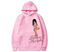 BLAENU Sweat À Capuche Jessie Murph Tour Graphique Manches Longues Top Hommes Femmes Hip Hop Oversized Homme Casual Pullover À Capuche XXS-4XL-Pink||m