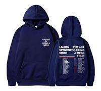 BLAENU Sweat À Capuche Lauren Spencer Smith The Art of Being A Mess Tour Vintage Y2k Pull À Capuche pour Hommes Femmes Sweat-Shirt Hip-hop Oversized Unisexe Manches Longues Streetwear-Navy Blue||s