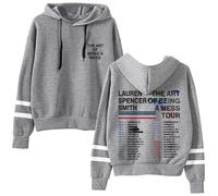 BLAENU Sweatshirt Lauren Spencer Smith What A Beautiful Day Album Print Hoodie Hommes Femmes Mode Rétro Hip Hop Pull À Capuche Chaud Manches Longues XXS-4XL-Grey||l