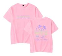 BLAENU T-Shirt K-Katseye Soft Est Fort Album Tshirt Coton Mode Casual Manches Courtes Hommes Femmes Été Top Streetwear XXS-4XL-Pink||x_s