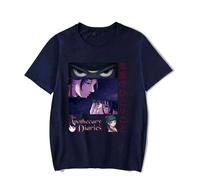 BLAENU The Apothecary Diaries T-Shirt Anime Coton Rétro Classique À Manches Courtes Hauts Hip Hop Tendance Harajuku Tshirt Mignon Vêtements Streetwear Amusants pour Hommes Femmes-Navy Blue||l