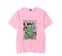 BLAENU The Apothecary Diaries T-Shirt pour Hommes Femmes Hauts D'été T-Shirt Imprimé 2D Mode Hip-hop Manches Courtes Confortable Streetwear Cadeau pour Les Fans XXS-4XL-Pink||4X_l