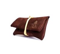 Blague à Tabac SEÑOR BOBO avec Compartiment pour filtres - Cuir Nubuck véritable - Faite Main en Allemagne- Pochette pour Tabac à Rouler (Bordeaux Rouge)