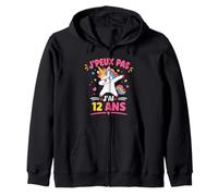 Blague Ado Fille 12 Ans Anniversaire Humour Licorne 12 Ans Sweat à Capuche