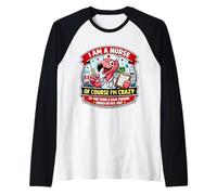 Blague Amusante avec Flamant Rose I Am A Nurse of Course I'm Crazy Manche Raglan