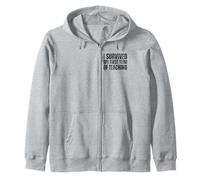Blague amusante avec inscription « I Survived My First Year Of Teaching » Sweat à Capuche