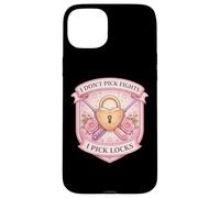 Blague Amusante pour Femme avec Inscription « I Don't Pick Fights I Pick Locks » Coque pour iPhone 15 Plus