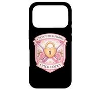Blague Amusante pour Femme avec Inscription « I Don't Pick Fights I Pick Locks » Coque pour iPhone 17 Pro