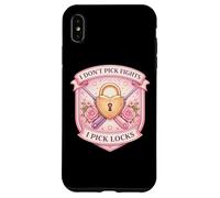 Blague Amusante pour Femme avec Inscription « I Don't Pick Fights I Pick Locks » Coque pour iPhone XS Max