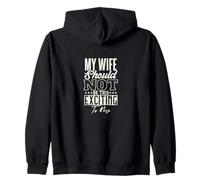 Blague amusante sur la vie de mariage | Citation My Wife Is Too Exciting Sweat à Capuche