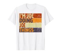 Blague d'anniversaire Amusante avec Inscription « I'm Joe Doing Joe Things » T-Shirt Graphique avec Valeur, Homme, Blanc, M