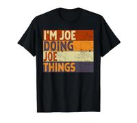 Blague d'anniversaire Amusante avec Inscription « I'm Joe Doing Joe Things » T-Shirt Graphique avec Valeur, Homme, Noir, L
