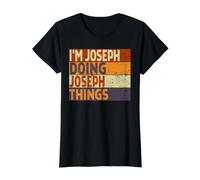 Blague d'anniversaire Amusante avec Inscription « I'm Joseph Doing Joseph Things » T-Shirt Graphique avec Valeur, Femme, Noir, XS