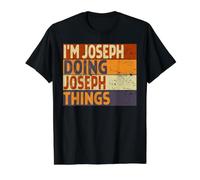 Blague d'anniversaire Amusante avec Inscription « I'm Joseph Doing Joseph Things » T-Shirt Graphique avec Valeur, Homme, Noir, L