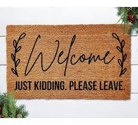 Blague De Bienvenue, s'il Vous Plaît, Partez Paillasson Exterieur Résistant Paillasson Facile À Nettoyer Tapis De Porte pour Entrée Intérieur Chambre 40 X 60Cm