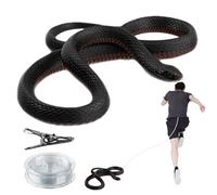 Blague de serpent pour le golf, fausse farce de serpent, Farce de serpent en silicone attachée à clip en métal avec ficelle, Jouets Gag hilarants vifs à assembler faciles, accessoire de farce