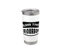 Blague drôle sur le bourbon, le groupe sanguin, les amateurs Gobelet isotherme en acier inoxydable double paroi
