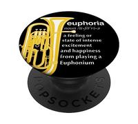 Blague Euphonium Drôle pour Fier Euphoniumiste de Brass Band PopSockets PopGrip Adhésif