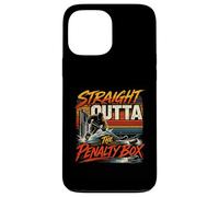 Blague Humoristique pour Joueurs de Hockey Straight Outta The Penalty Box Coque pour iPhone 13 Pro Max