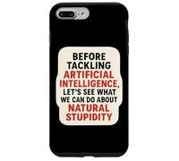 Blague IA drôle Intelligence Artificielle bêtise Naturelle Amusante Coque pour iPhone 7 Plus/8 Plus