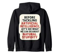 Blague IA drôle Intelligence Artificielle bêtise Naturelle Amusante Sweat à Capuche