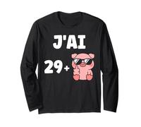 Blague nul J’AI 19 + 1 Drôle Anniversaire Humour 30 Ans Manche Longue