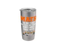 Blague pour professeur de mathématiques, calcul de mathématiques, amant des mathématiques, étudiants drôles Gobelet isotherme en acier inoxydable double paroi