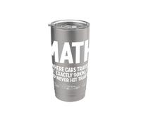 Blague pour professeur de mathématiques, calcul de mathématiques, amant des mathématiques, étudiants drôles Gobelet isotherme en acier inoxydable double paroi