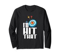 Blague suggestive Bullseye Mème de tir à l'arc Manche Longue