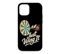 Blague sur Les fléchettes Volantes de Just Wing It Darts League Coque pour iPhone 12/12 Pro