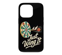 Blague sur Les fléchettes Volantes de Just Wing It Darts League Coque pour iPhone 13 Pro