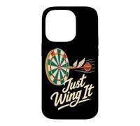 Blague sur Les fléchettes Volantes de Just Wing It Darts League Coque pour iPhone 14 Pro