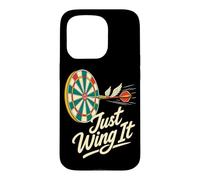 Blague sur Les fléchettes Volantes de Just Wing It Darts League Coque pour iPhone 15 Pro